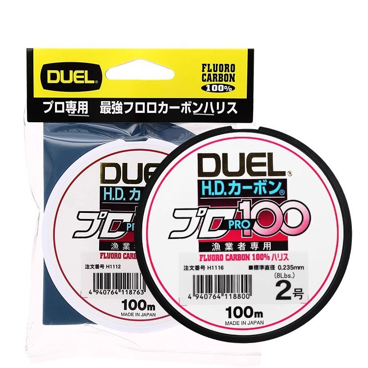 日本职业渔民碳线DUEL杜尔乐纯碳氟线耐磨路亚前导线淡水海钓鱼线
