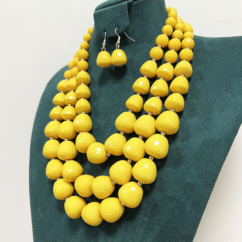 170g Weight Earrings, Necklace Classification 1 Set Quantity Holiday Occasion Acrylic Material Solid Color Pattern Unisex Gender Irregular Design Exaggerated Style Exaggerated Solid Color Arylic Irregular Unisex Earrings Necklace 7