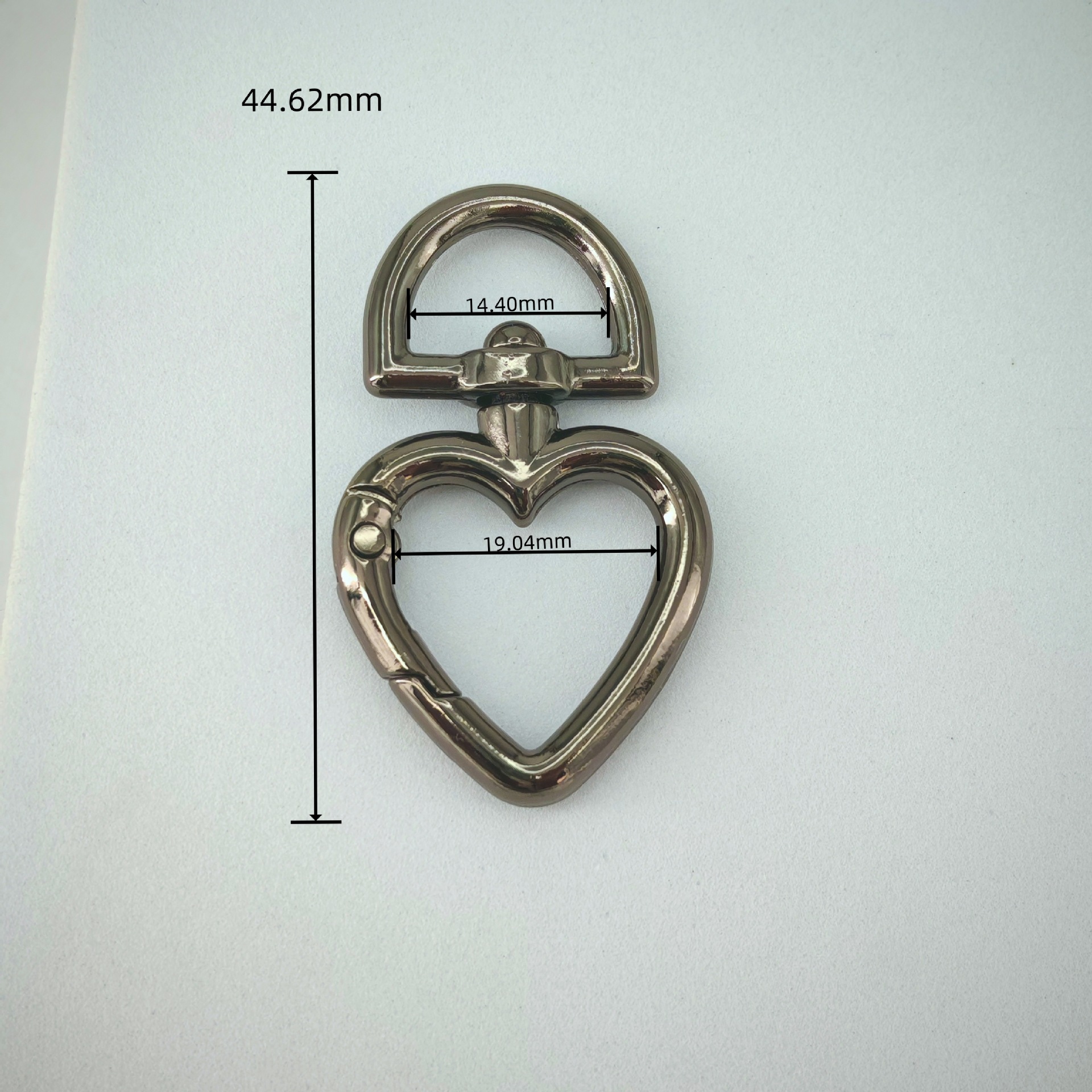 Hebilla en forma de corazón con giro en D de aleación de zinc para equipaje y llaveros, accesorios de hardware para mayoristas image 9