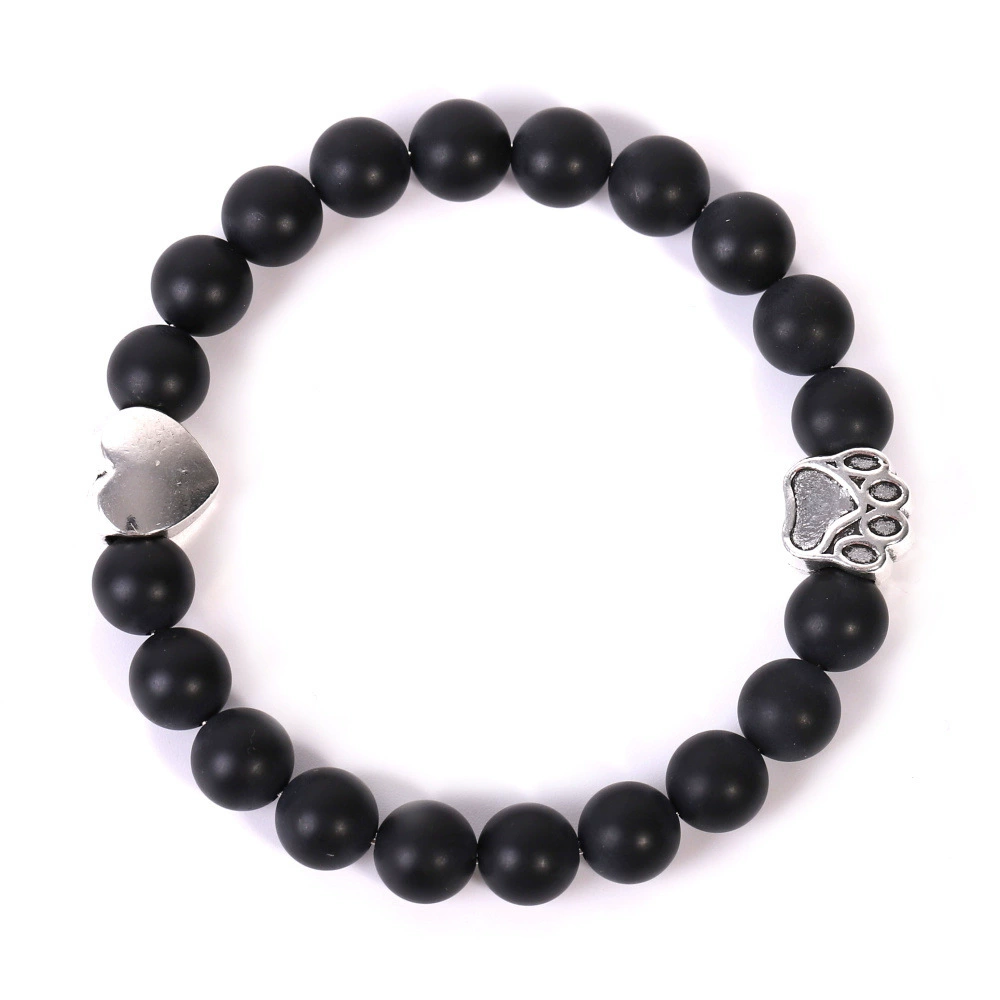Accessory for leisure for beloved, agate bracelet heart-shaped, European style, India