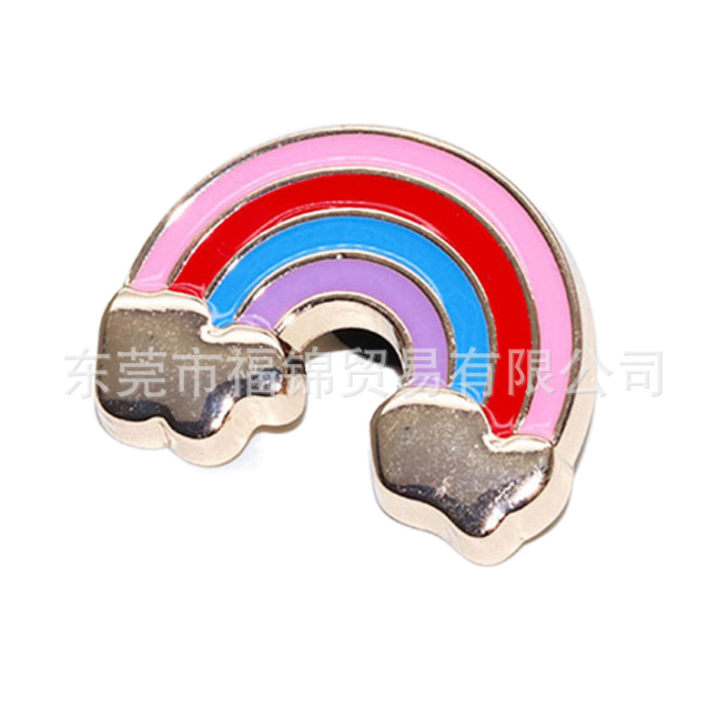 Nuevos accesorios de zapatos de hormigón, botones de zapatos de fruta metálica, accesorios de zapatos de flores del centro comercial