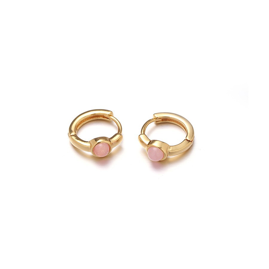 Transfronterizos europeos y estadounidenses ins viento TK venta caliente universal nicho de piedra natural simple primavera y verano pendientes de orejas pequeñas pendientes de orejas mujeres