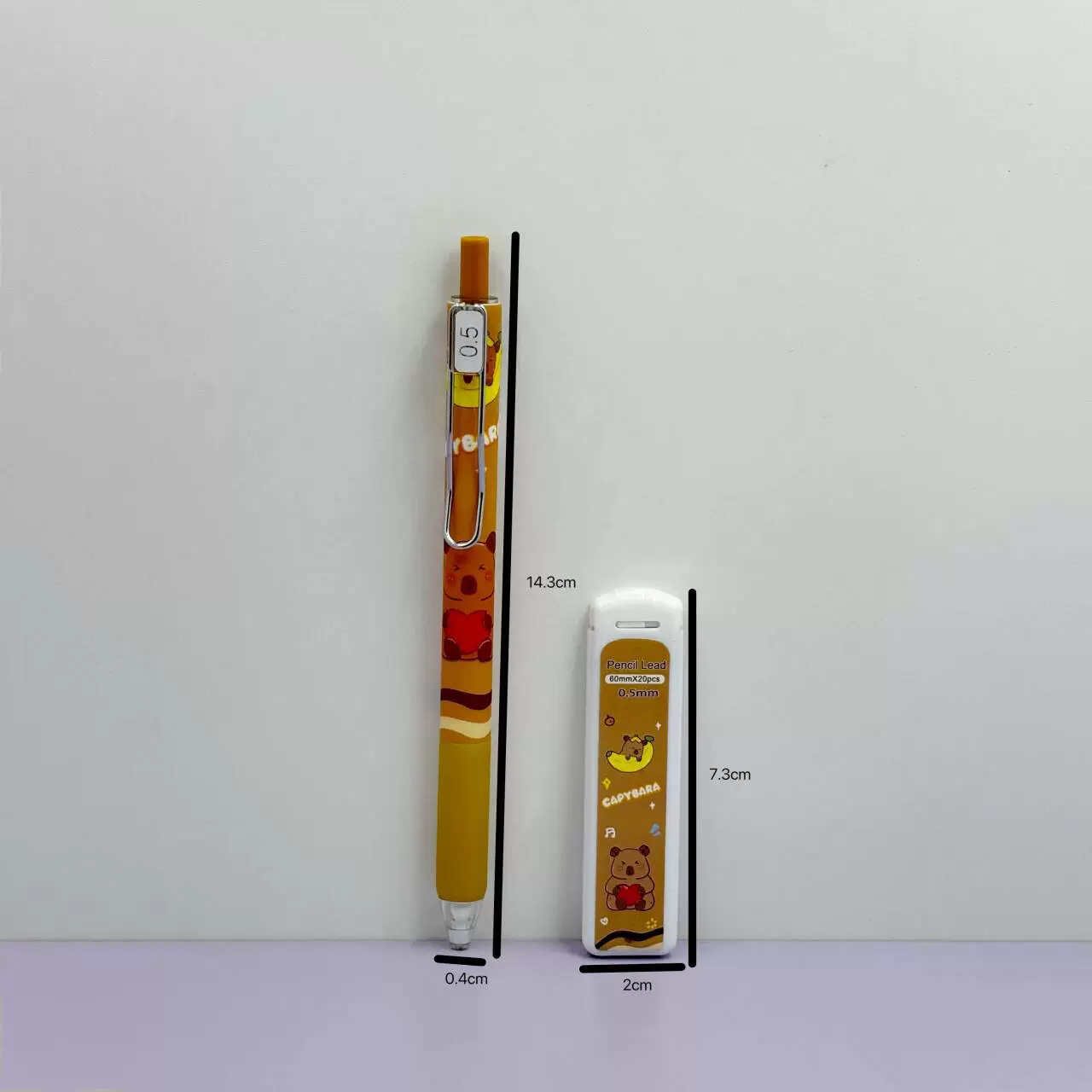 Милый автоматический карандаш, набор, 2 в 1, 0.5 мм