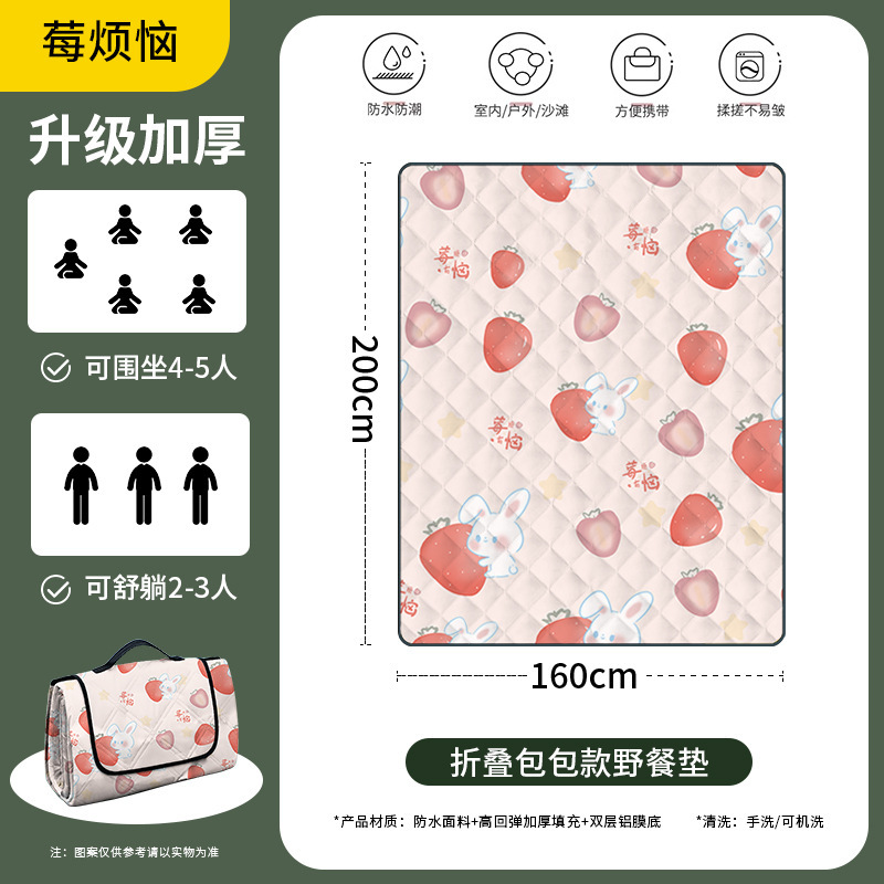 "3~5인용 - 베리 트러블(200cm*150cm) ""접이식 가방이 더 편리해요""."