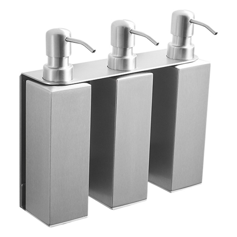 Dispensador de jabón de acero inoxidable 304, botella de desinfectante de manos, dispensador de jabón para baño, soporte para botella de jabón para gel de ducha, champú y jabón