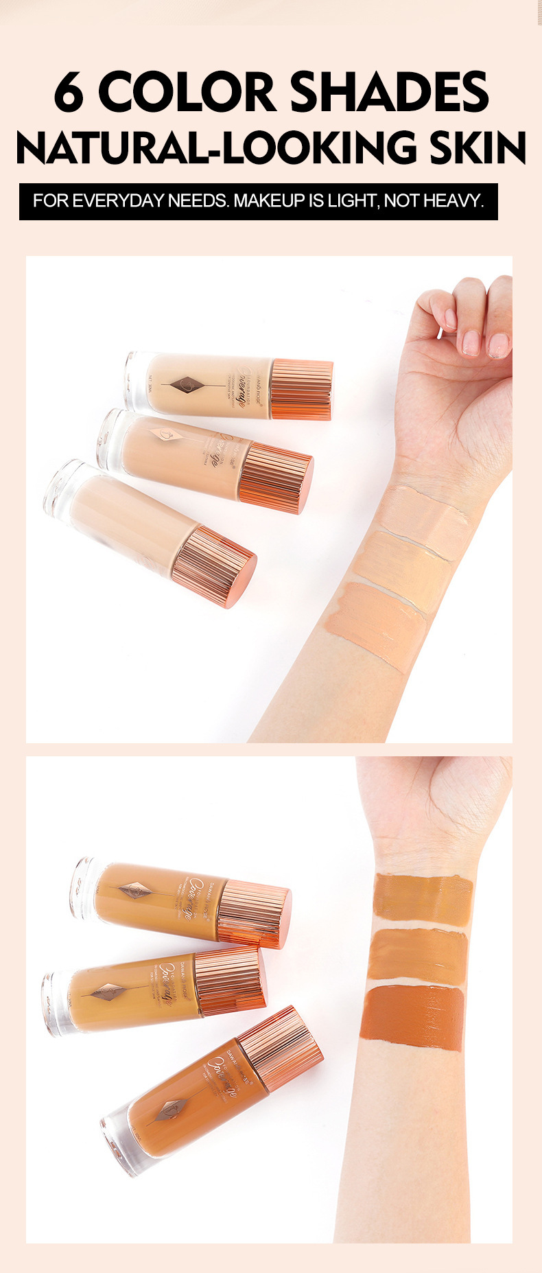 Crema BB correttiva impermeabile e resistente al sudore, fondotinta a lunga durata e non trasferibile._voghion.com