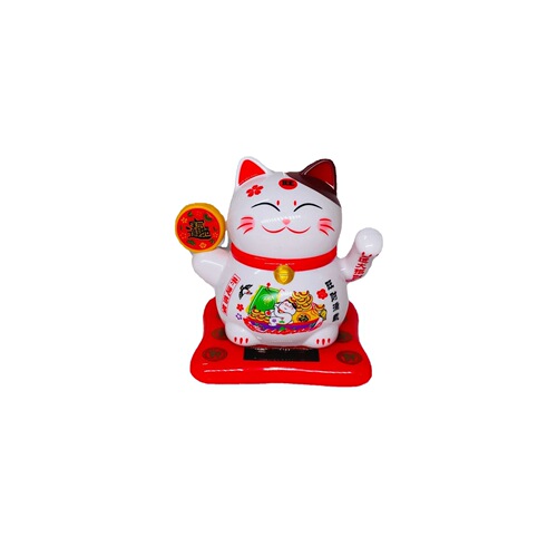 Creative Solar Energy Money Cat Car Ornament Cartoon Figure Car Decorative Accessory Creative Gift