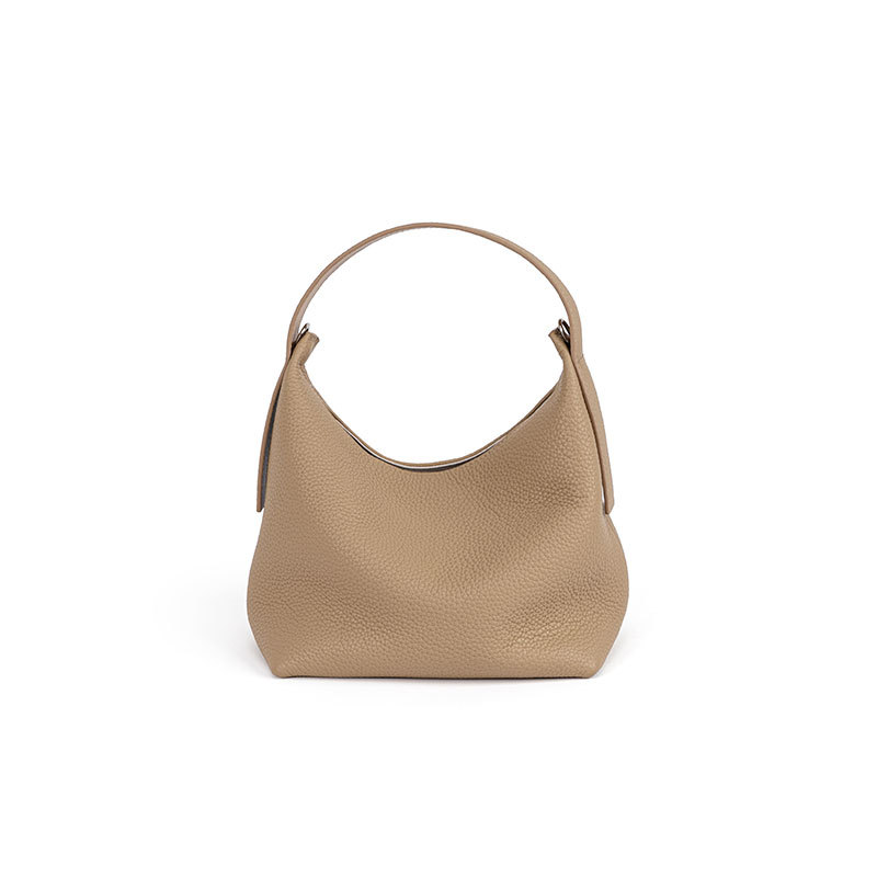 Bolsos de moda coreanos, bolsos de hombro para ir al trabajo, bolsos cruzados de piel de vacuno de primera capa, bolsos dumpling, bolsos de cuero genuino para mujer
