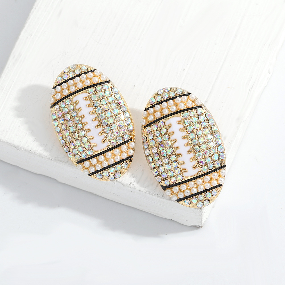 Aretes De Perlas Ovalados Retro display picture 8