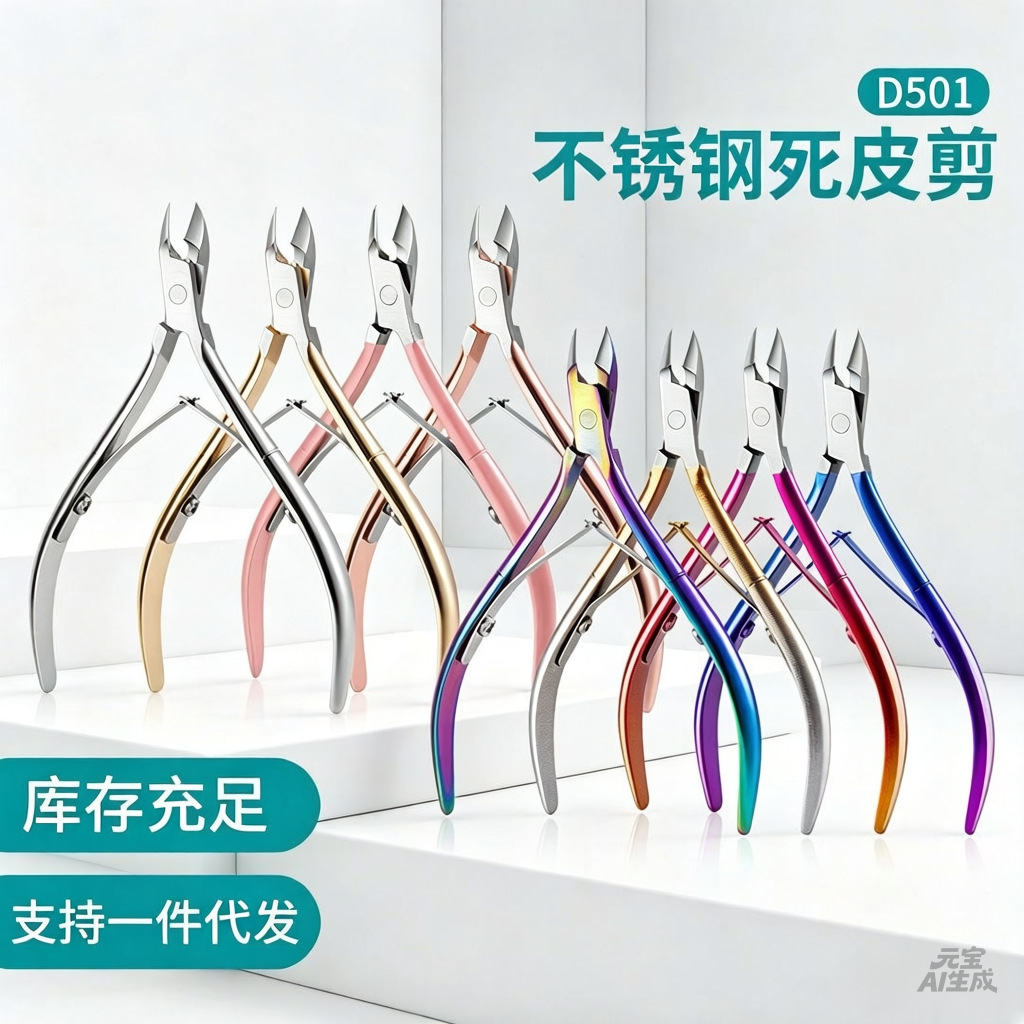 D501 dead skin scissors professional dead skin and cuticle removal high-end repair scissors stainless steel nail care tool