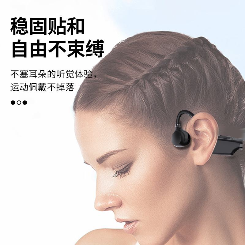 Venta caliente de comercio exterior Auriculares Bluetooth X1 Auriculares inalámbricos deportivos de conducción ósea, duración de la batería larga, tarjeta de memoria enchufable