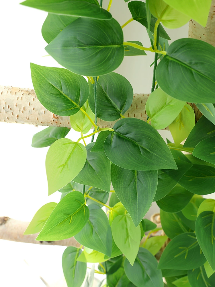 Листья ротанга зеленые листья декоративные поддельные листья зеленые лозы пластиковые виноградные лозы