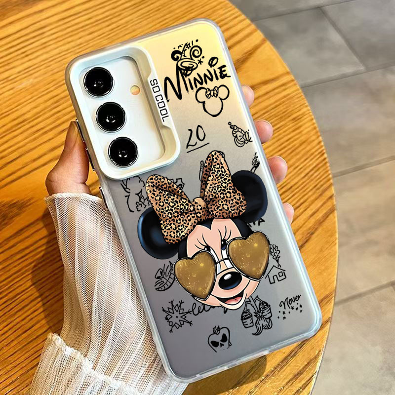 Suitable for Samsung S24/S25/S26Ultra Leopard Print Mickey Mouse S23/A54/A55/A35/A14 Mobile Phone Case