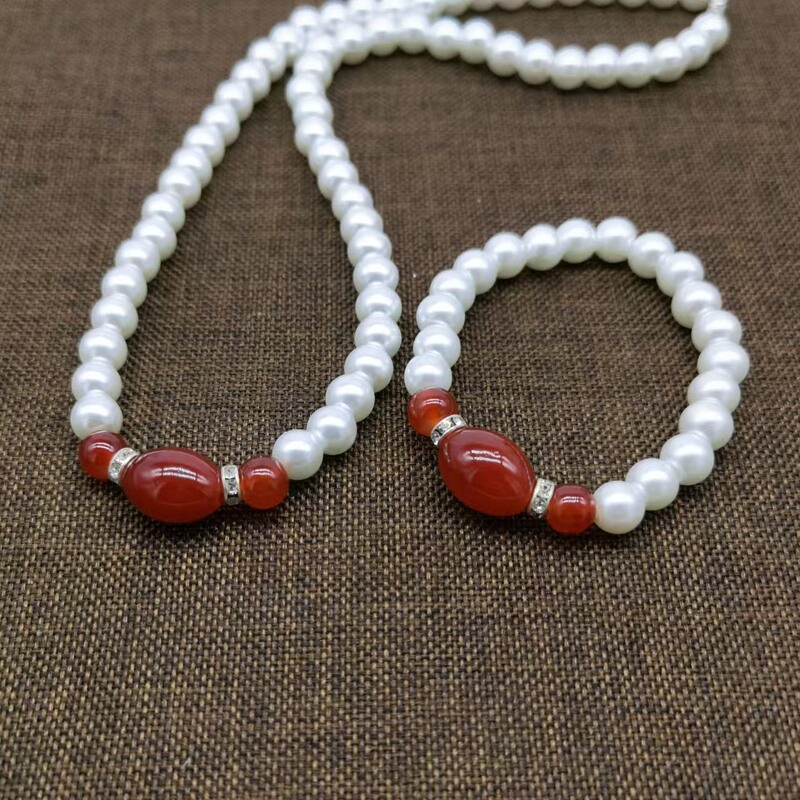 Imitation Pearl Bracelet Mother's Day Gift Glass for Mom Elders Elegant Versatile Jewelry Glass Elegant Glass Imitation Pearl Bracelet Mother's Day Gift Glass for Mom Elders Elegant Versatile Jewelry Glass Elegant Glass