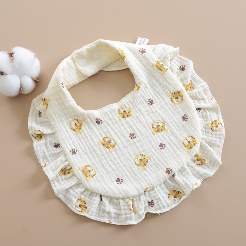 insfeng baby toallas de saliva, algodón puro, gaza de seis capas, delantal en forma de U, toallas anti-vomitación para bebés