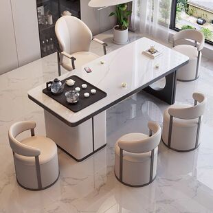 Light Luxury Slate Tea Table and Chair Combination Modern Light Luxury Simple Office Tea Table Home Balcony Tea Table Tea Table