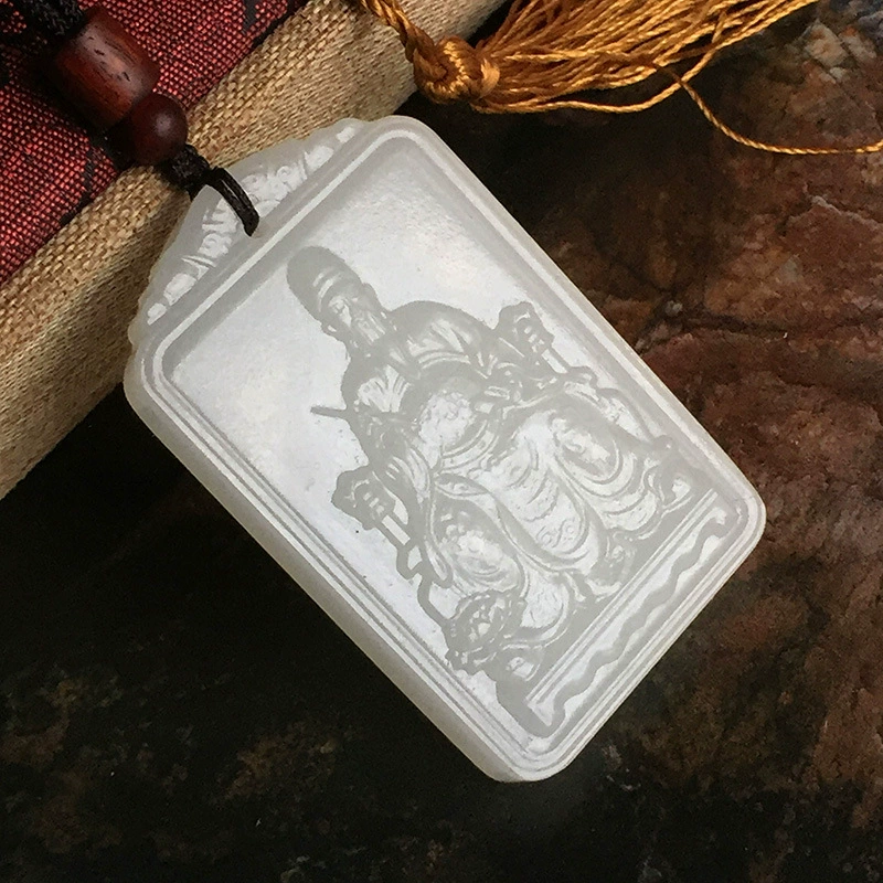 Афу белый нефритовый венчанский император кулон даосский ювелирный золотой список кулон