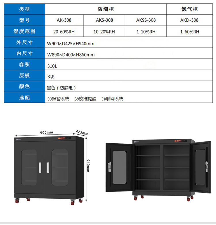 電子部品防湿キャビネット、全自動チップ乾燥キャビネット、工場用超低湿度防湿キャビネット、インテリジェント窒素キャビネット|undefined