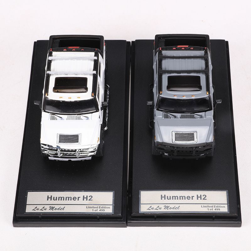 룰루 모델 1:64 험머 HUMMER H2 픽업 오프로드 차량 시뮬레이션 합금 자동차 모델 컬렉션