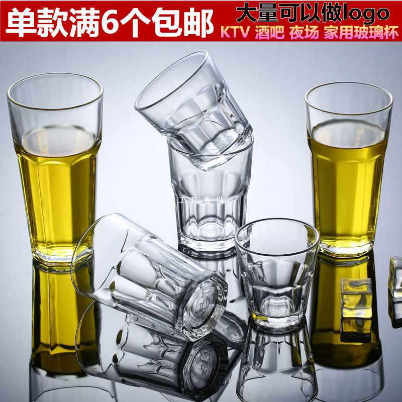 A5L酒吧鋼化玻璃杯八角茶杯啤酒杯洋酒杯威士忌杯果汁杯柯林杯6個