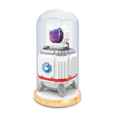 Zhiying astronaut building blocks assembled astronaut ornaments are compatible with LEGO small particle micro-diamond aerospace toys