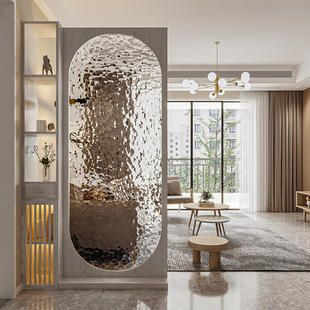 Living Room Entrance Screen Partition Hallway Solid Wood Hollow Glass Hallway Cabinet Home Dining Room Sofa Sheltering Decoration