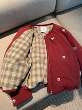 美式感减龄刺绣圆领棉服外套女新款冬季设计感保暖面包服