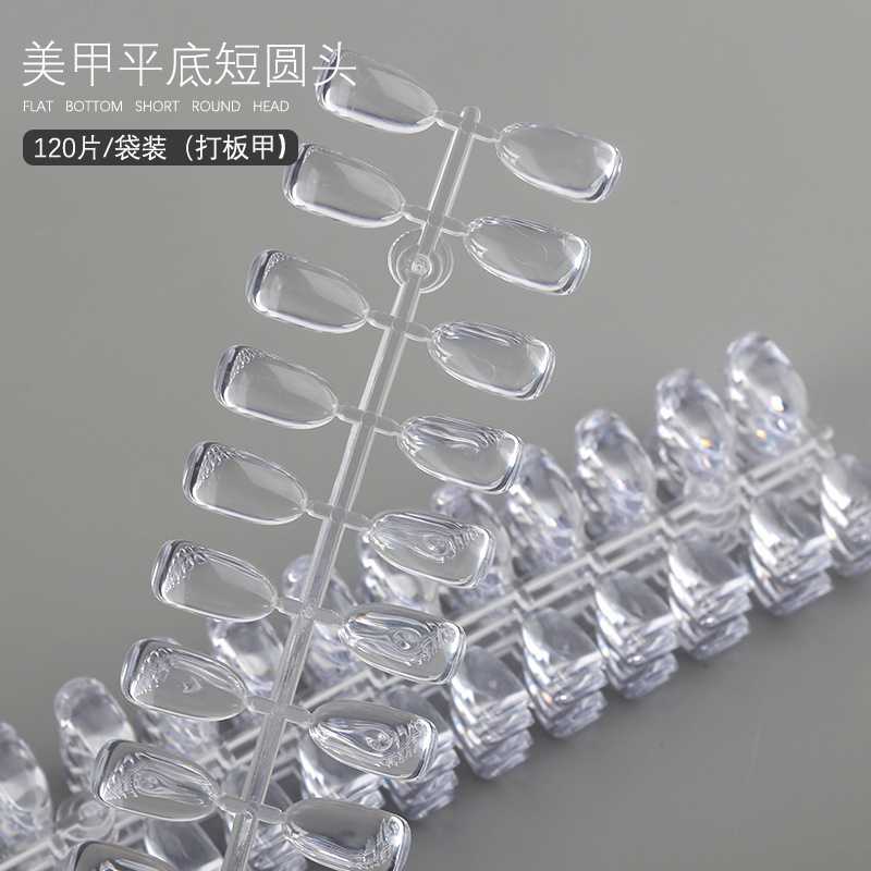 Flat Transparent Practice Short Round Square Nail Tips Japanese Color Plate for Nail Salon Use Flat Transparent Practice Short Round Square Nail Tips Japanese Color Plate for Nail Salon Use