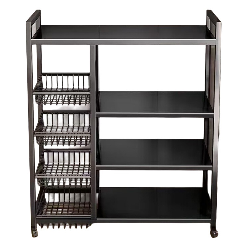 Kitchen storage rack floor multi-layer vegetable storage rack household multi-functional sundries rack wall snack storage rack