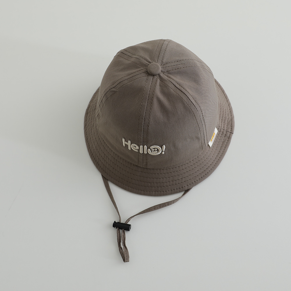 Sombrero de bebé primavera y otoño delgado sombrero de pescador protector solar bebé sombrero de verano respirable sombrero de sol para niños sombrero de sol coreano