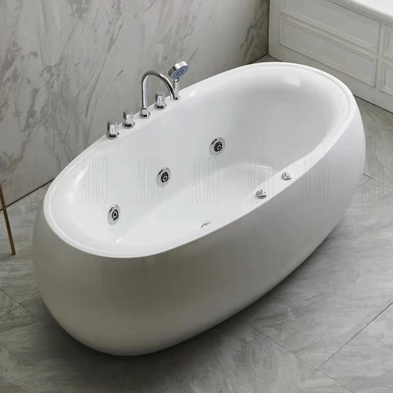 bañera de acrílico de hotel de alojamiento privado masaje independiente surf adulto colorido baño elíptico de temperatura constante