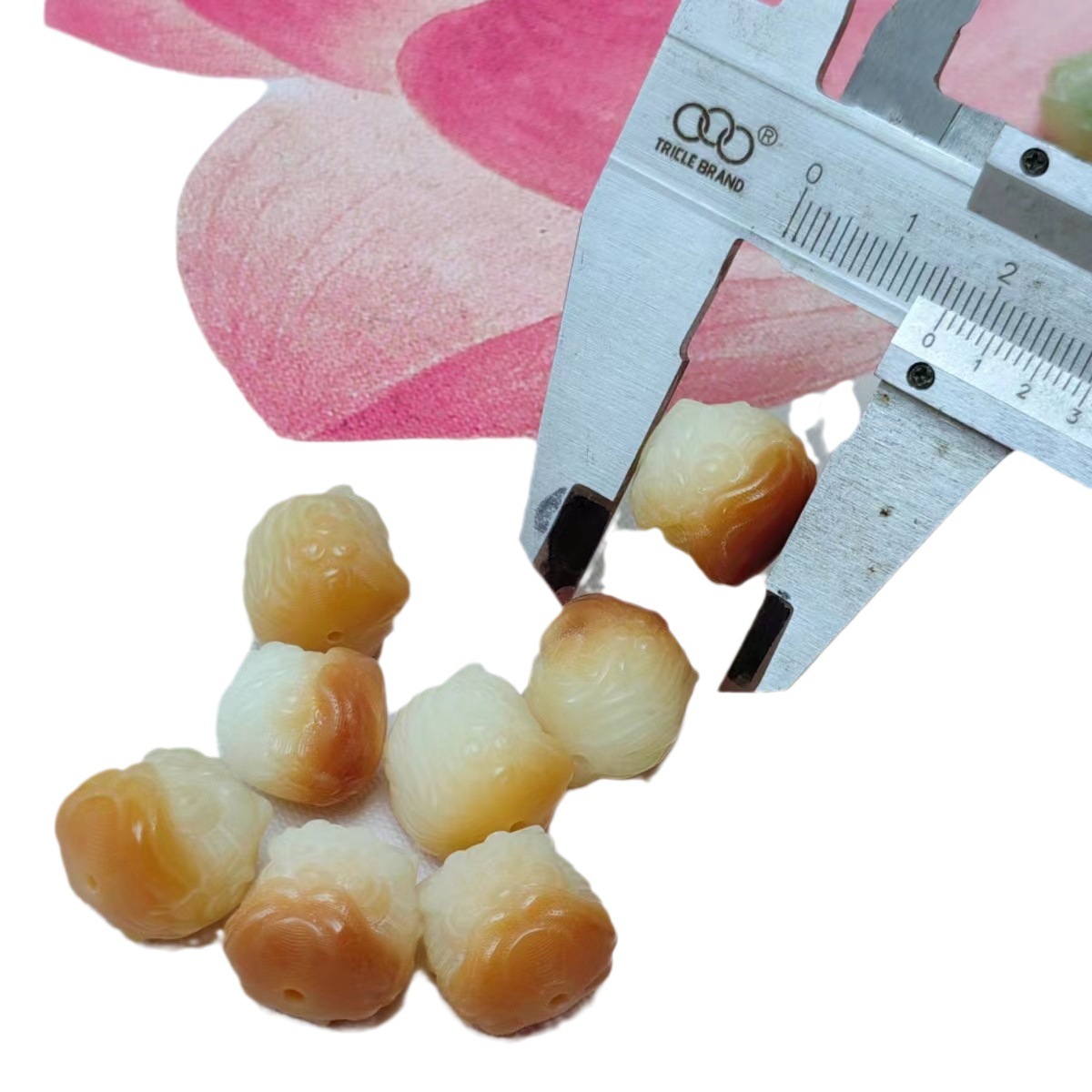Natural Bodhi Root Carved Bead Accessories Bracelet Bracelet Necklace Jewelry Chinese Style Handmade diy Accessories Wholesale