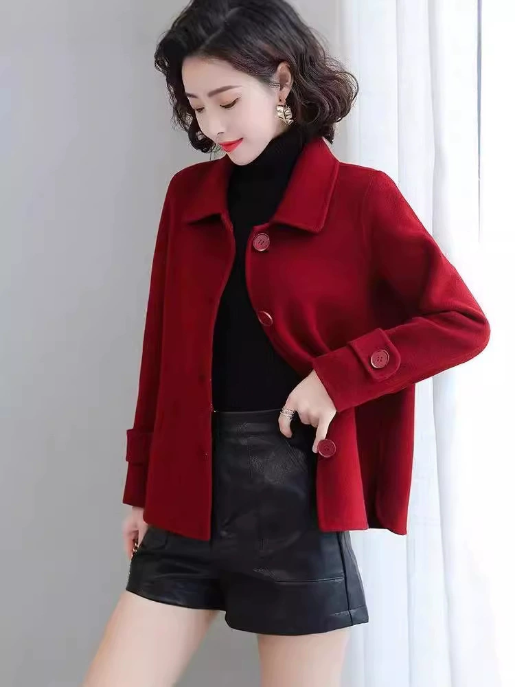 Короткое зимнее шерстяное пальто в стиле Chanel, свободный крой, кардиган для повседневной носки
