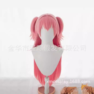 in stock World Plan Colorful Stage Aly Momoi cosplay Wig Pink Long Hair in stock