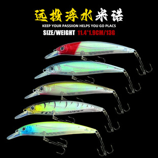 Floating Minnow Lua Bait, Long-Range Luminous Fake Bait, Sea Fishing Freshwater Bass, Mandarin Fish Bait, Fake Bait