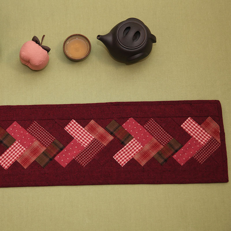 Primer paño teñido estera de té hecho a mano DIY patchwork corredor de mesa bordado Lu bordado estera de la placa de té Zen camino de mesa té arte de la vendimia toalla de té