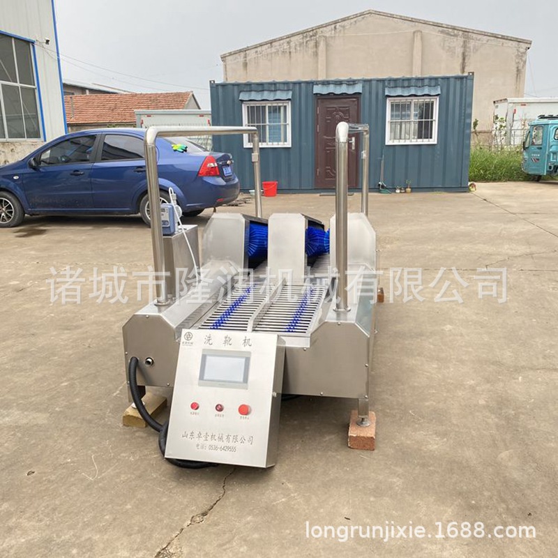 全自动直走式单通道洗靴机 屠宰车间餐饮配送车间用靴子洗刷机