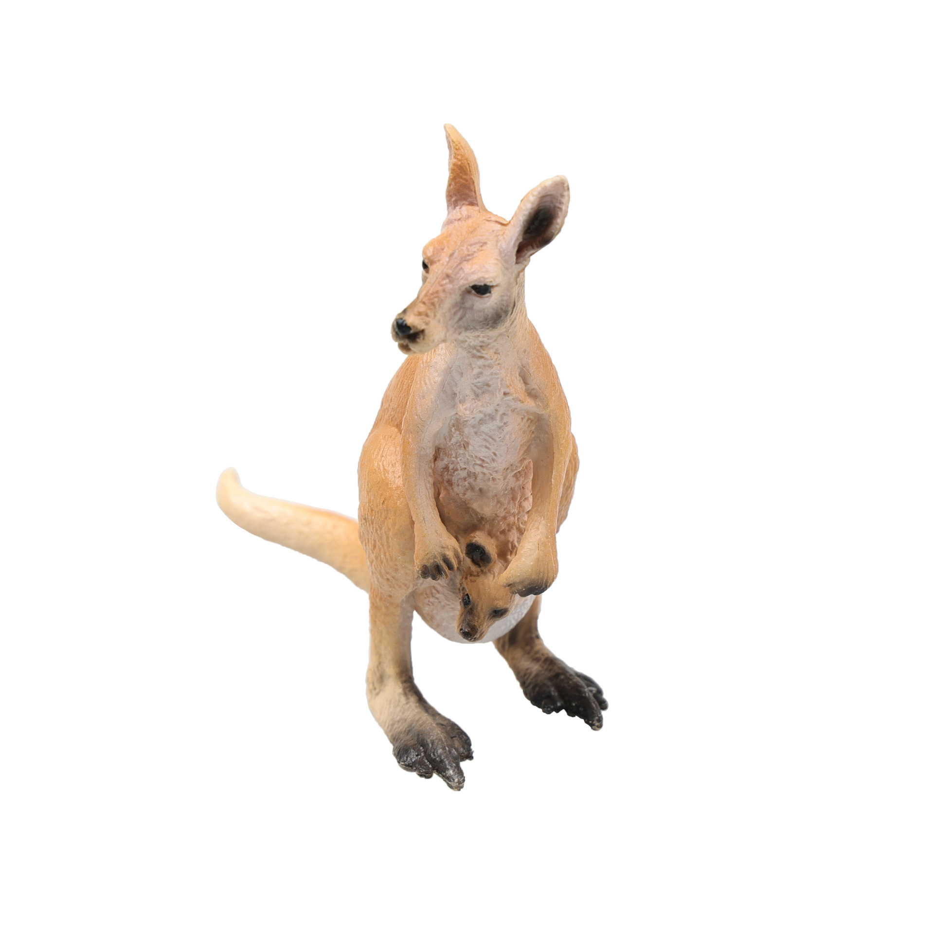 Simulation Kangaroo Model PVC Static Kangaroo Decorative Figure Simulation Wild Animal Toy