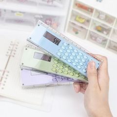创意直尺计算器卡通学生用品迷你多功能学生文具电子礼品
