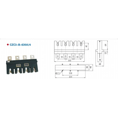 Zhongyi ГлавныйCircuit соединенияPlug-in CZC3-4-160/250/400/630A/CZT4 tetrack ящик однажды единожды