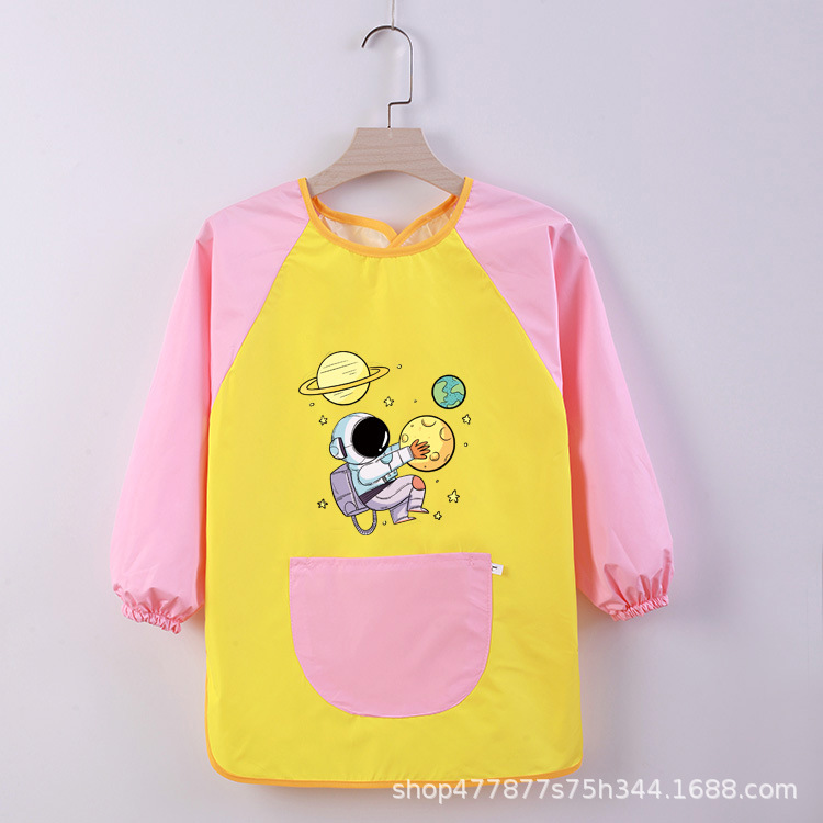 Abrigo DE LOS NIÑOS impermeable arte kindergarten pintura ropa publicidad inversa ropa impresa logo manga larga delantal vestido inverso