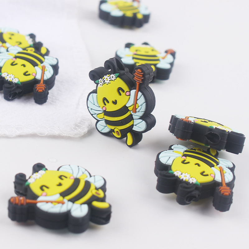 Productos creativos para bebés DIY abejas joyas de silicona tetas de bebé anti-caída cadena de dientes molares accesorios de pulsera de diente
