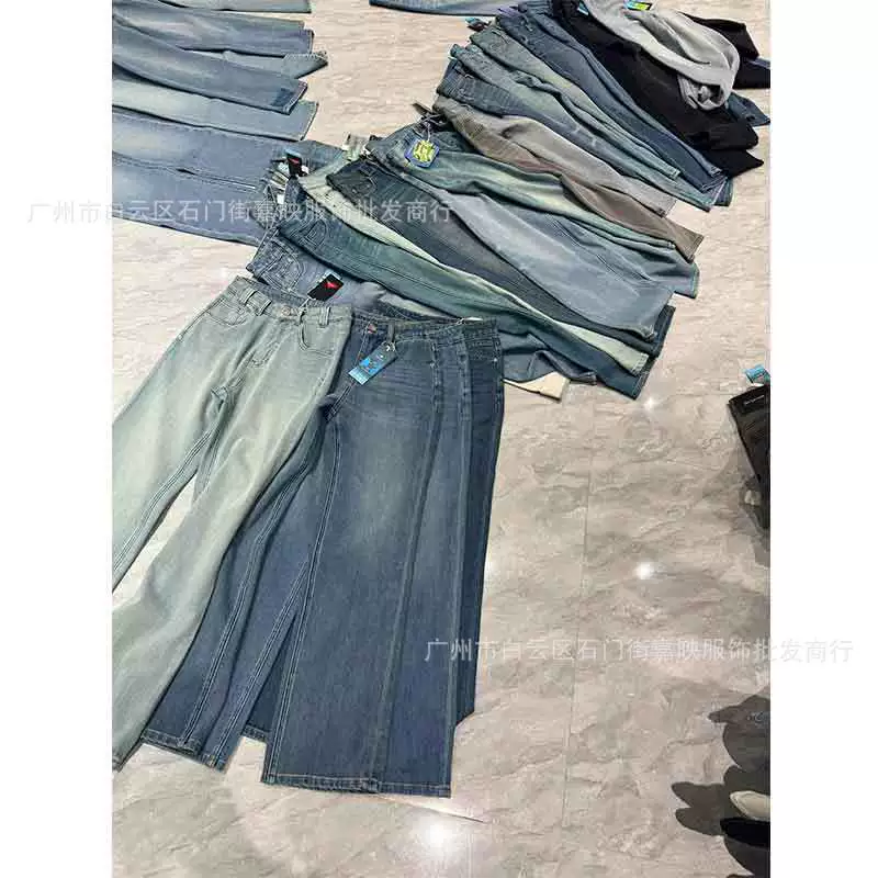 Осенне-зимняя брендовая джинсовая женская одежда со скидкой, оптовая распродажа, распродажа складских запасов, Гуанчжоу Thirteen Lines, прямая трансляция, поставка из первых рук