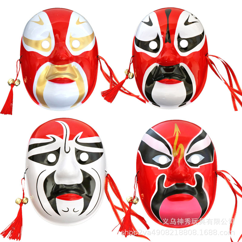 Ópera de Sichuan accesorios para cambiar la cara Maquillaje facial chino Quintaesencia China Máscara de ópera de Beijing rap pintado a mano Estilo antiguo chino accesorios de rendimiento