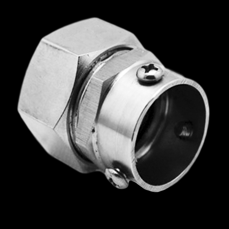 304不锈钢 穿线软管接头三柱  包塑金属软管蛇皮管卡套自固式接头