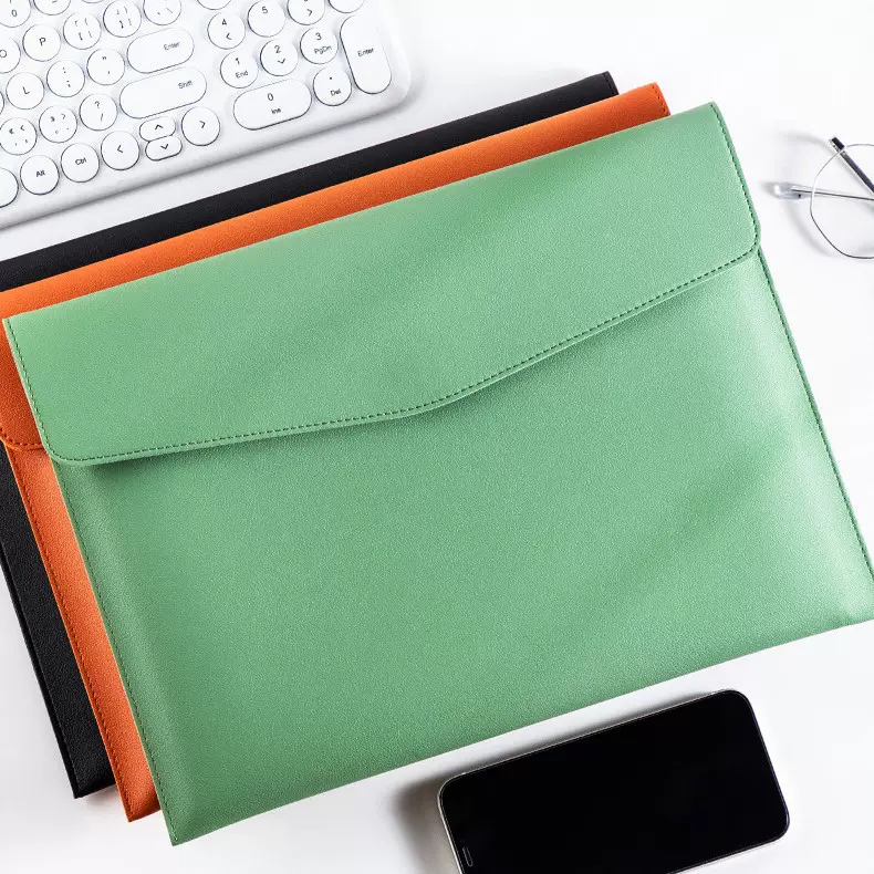 a4商务皮质文件袋定制企业收纳办公会议资料袋防水手提档案公文袋