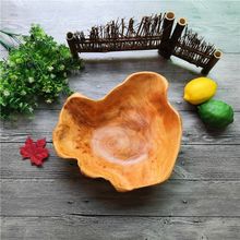 创意果盘果盆实木和面盆客厅家用根雕果盘水果盘子干果坚果零食盘