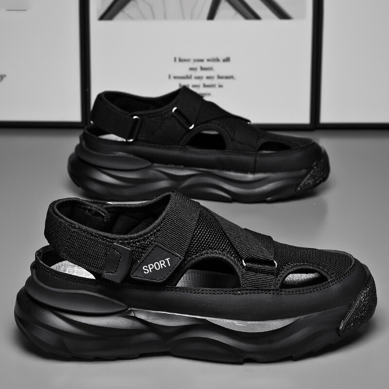 Croc Shoes 2026 New Summer Outdoor Driving Sandals for Men, Thick-Soled Mesh Sports Beach Shoes for Men