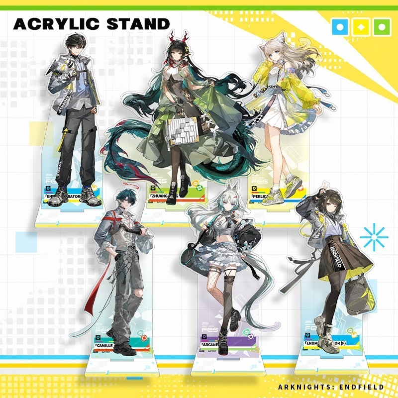 New Perica Camus and Fang Yi administrator-themed layered standee and badge set for the Endless Horizon Festival