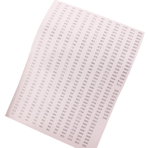 Cross-stitch DMC thread number sticker tool accessories thread sign embroidery color number label digital sticker label sticker